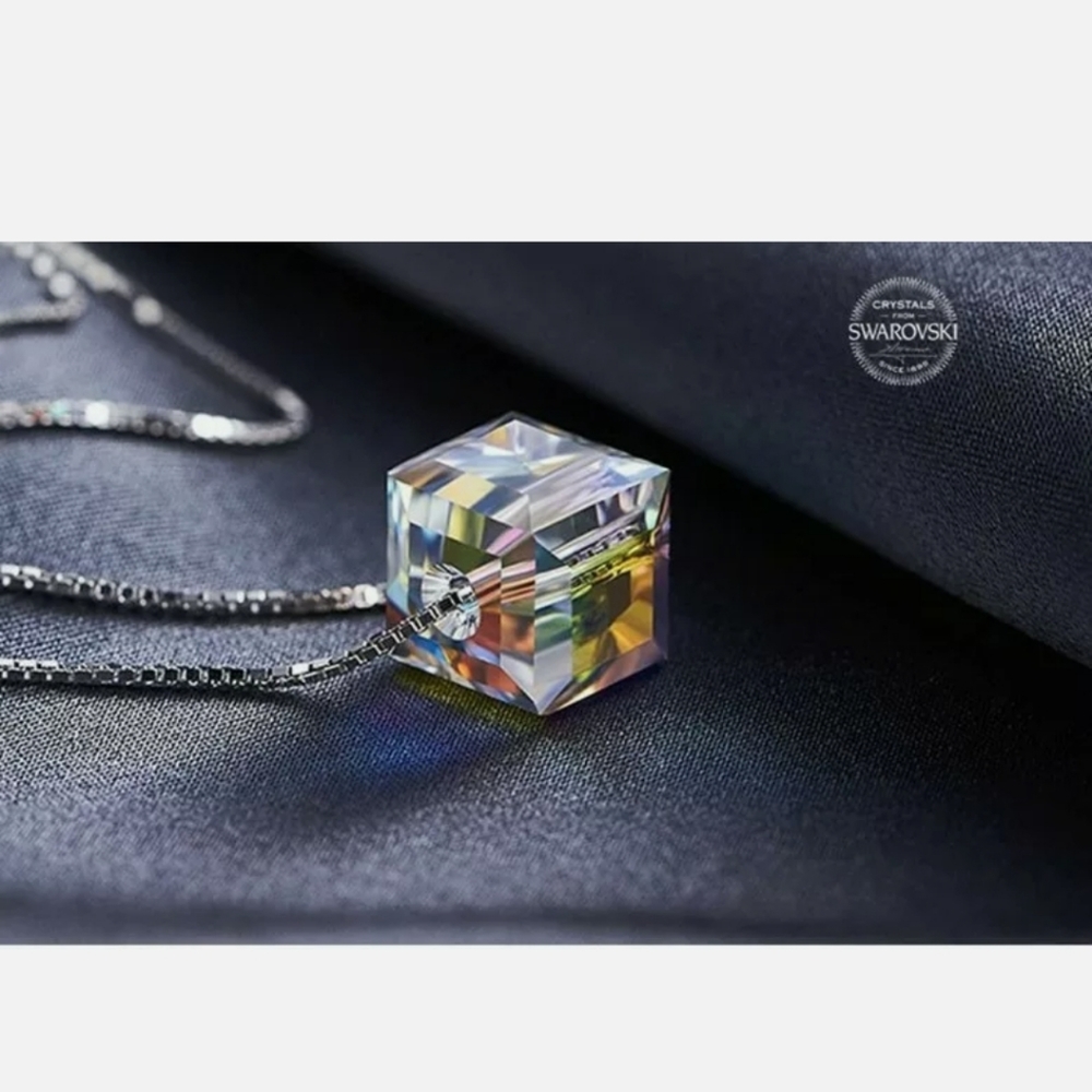 S925 Sterling Silver Crystals from  Cubic Pendant